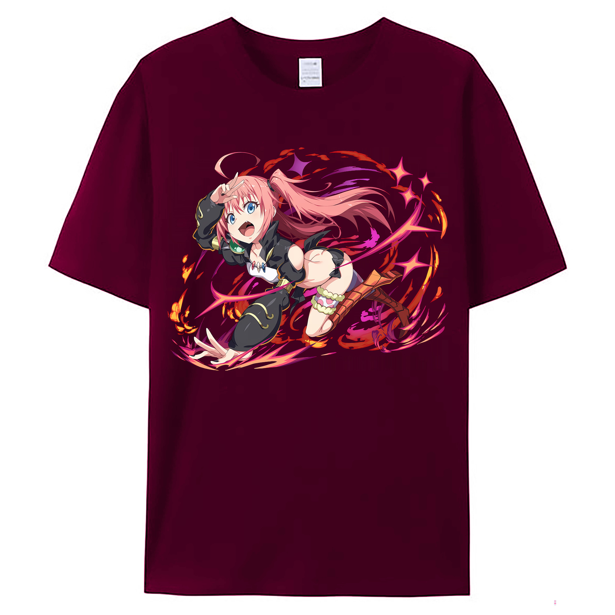 （画像用） 転スラ Regarding Reincarnated to Slime レディースカジュアルプリントTシャツ（綿100％）